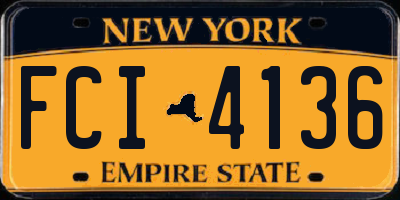 NY license plate FCI4136
