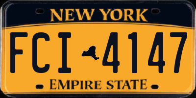 NY license plate FCI4147