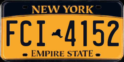 NY license plate FCI4152