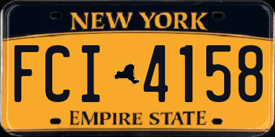 NY license plate FCI4158