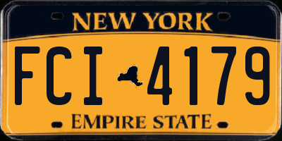 NY license plate FCI4179