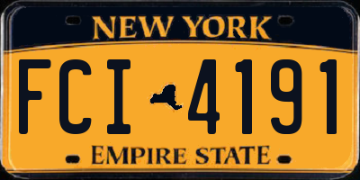 NY license plate FCI4191