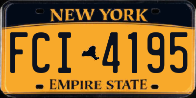 NY license plate FCI4195
