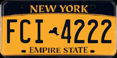 NY license plate FCI4222