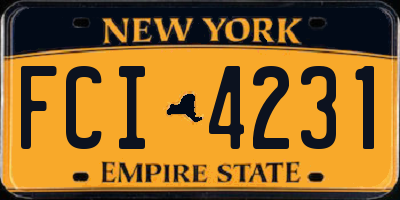 NY license plate FCI4231