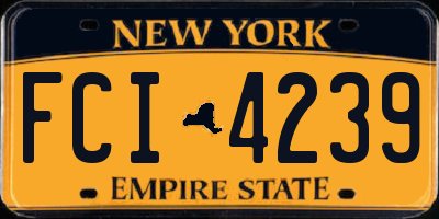 NY license plate FCI4239
