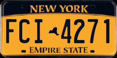 NY license plate FCI4271