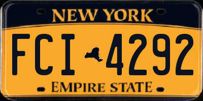 NY license plate FCI4292