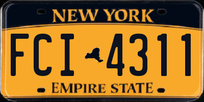 NY license plate FCI4311