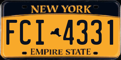 NY license plate FCI4331
