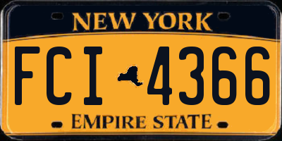 NY license plate FCI4366