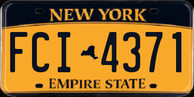 NY license plate FCI4371