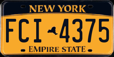 NY license plate FCI4375