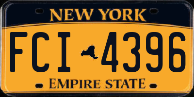 NY license plate FCI4396