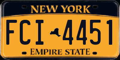 NY license plate FCI4451