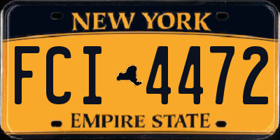 NY license plate FCI4472
