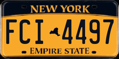 NY license plate FCI4497