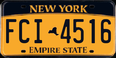 NY license plate FCI4516