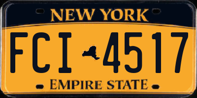NY license plate FCI4517