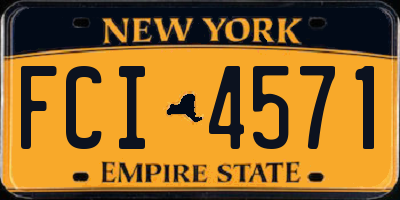 NY license plate FCI4571