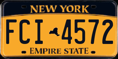 NY license plate FCI4572