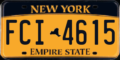 NY license plate FCI4615