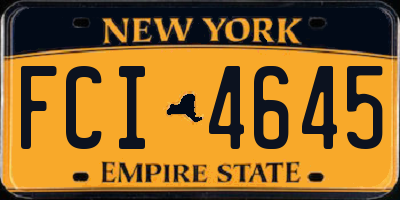 NY license plate FCI4645