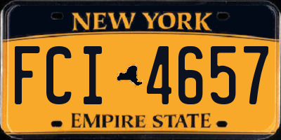 NY license plate FCI4657