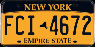 NY license plate FCI4672