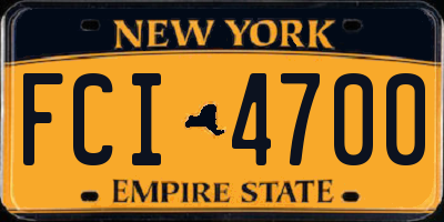 NY license plate FCI4700