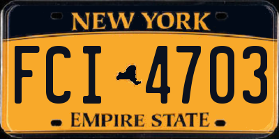 NY license plate FCI4703