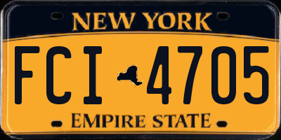 NY license plate FCI4705