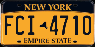 NY license plate FCI4710