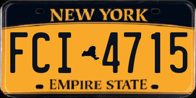 NY license plate FCI4715