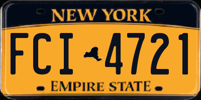 NY license plate FCI4721