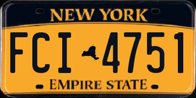 NY license plate FCI4751