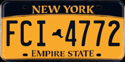NY license plate FCI4772