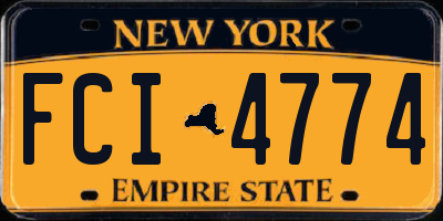 NY license plate FCI4774