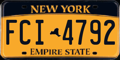 NY license plate FCI4792