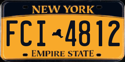 NY license plate FCI4812