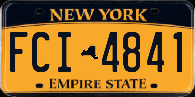 NY license plate FCI4841
