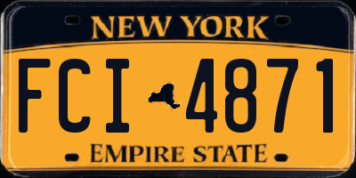 NY license plate FCI4871
