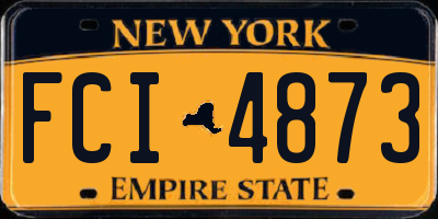 NY license plate FCI4873