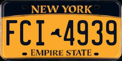 NY license plate FCI4939