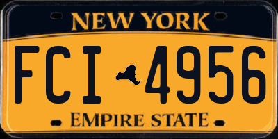 NY license plate FCI4956