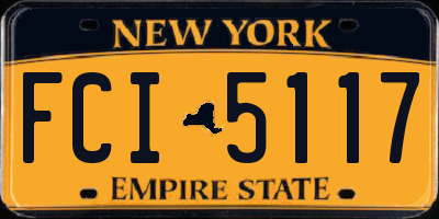 NY license plate FCI5117