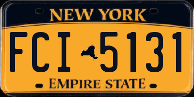 NY license plate FCI5131