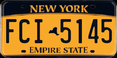 NY license plate FCI5145
