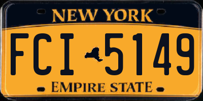 NY license plate FCI5149