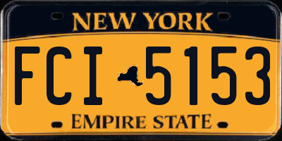 NY license plate FCI5153